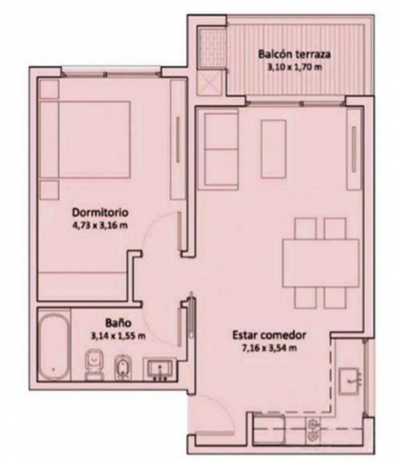 Venta departamento 2 ambientes con con cochera Moron